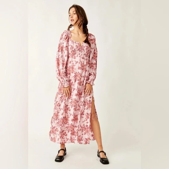 Free People Women's Jaymes Midi Dress, Lilac, Small